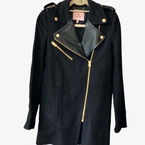 Juicy Couture Black Wool Pea Coat - Size S